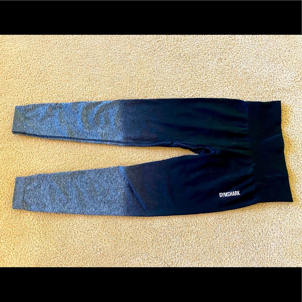 Gymshark Adapt Ombre Seamless Leggings, SIZE: small, COLOR: Black/Black Marl